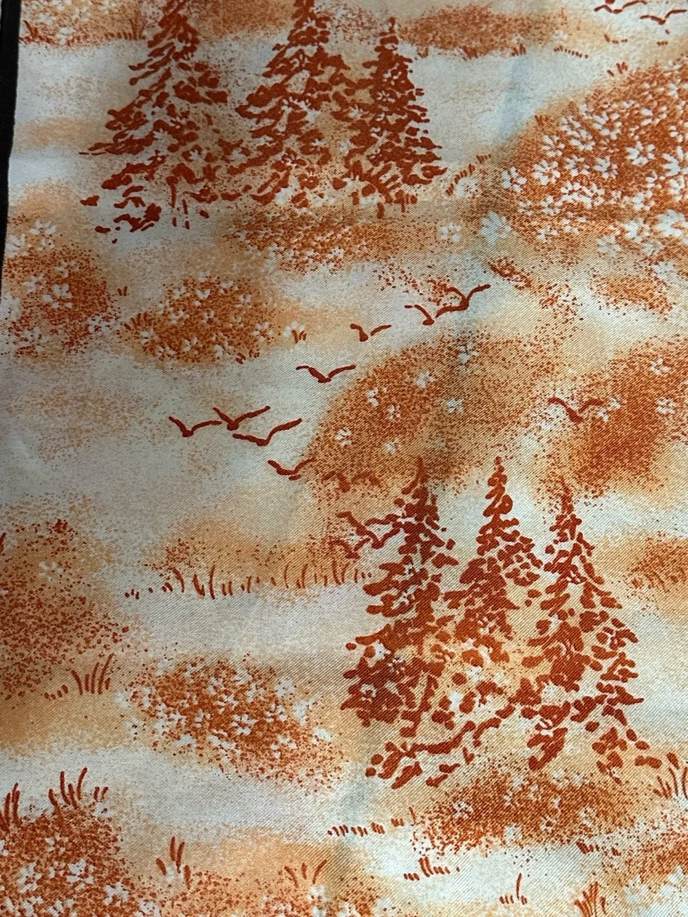 Vintage Leo Darducci Silk Scarf..Asian Print